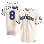 Kooe S.Mariners #8 Dominic Canzone Player Cream Home Limited Stitched Jerseys