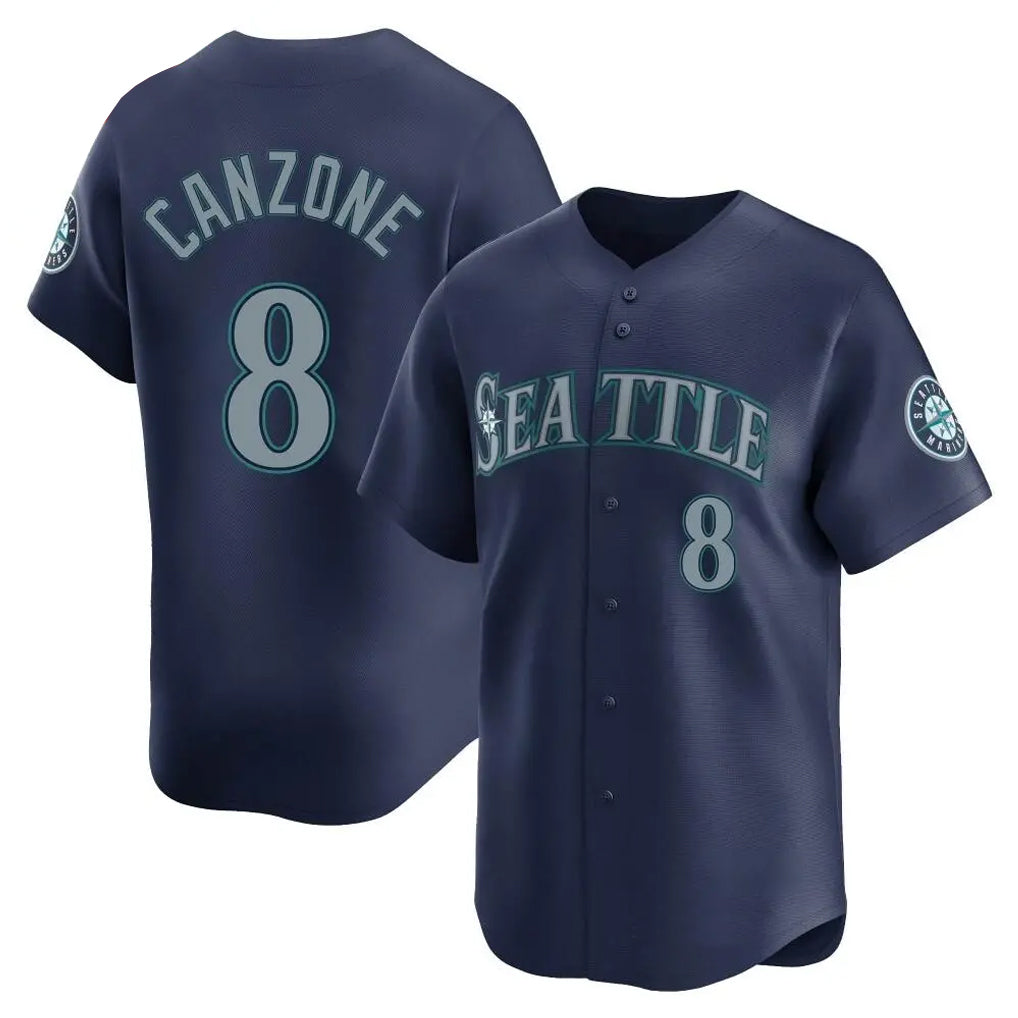 Kooe S.Mariners #8 Dominic Canzone Player Navy Home Limited Stitched Jerseys