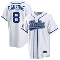 Kooe S.Mariners #8 Dominic Canzone Player White Italy 2026 World Classic Home Game Stitched Jerseys