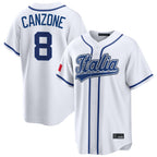 Kooe S.Mariners #8 Dominic Canzone Player White Italy 2026 World Classic Home Game Stitched Jerseys