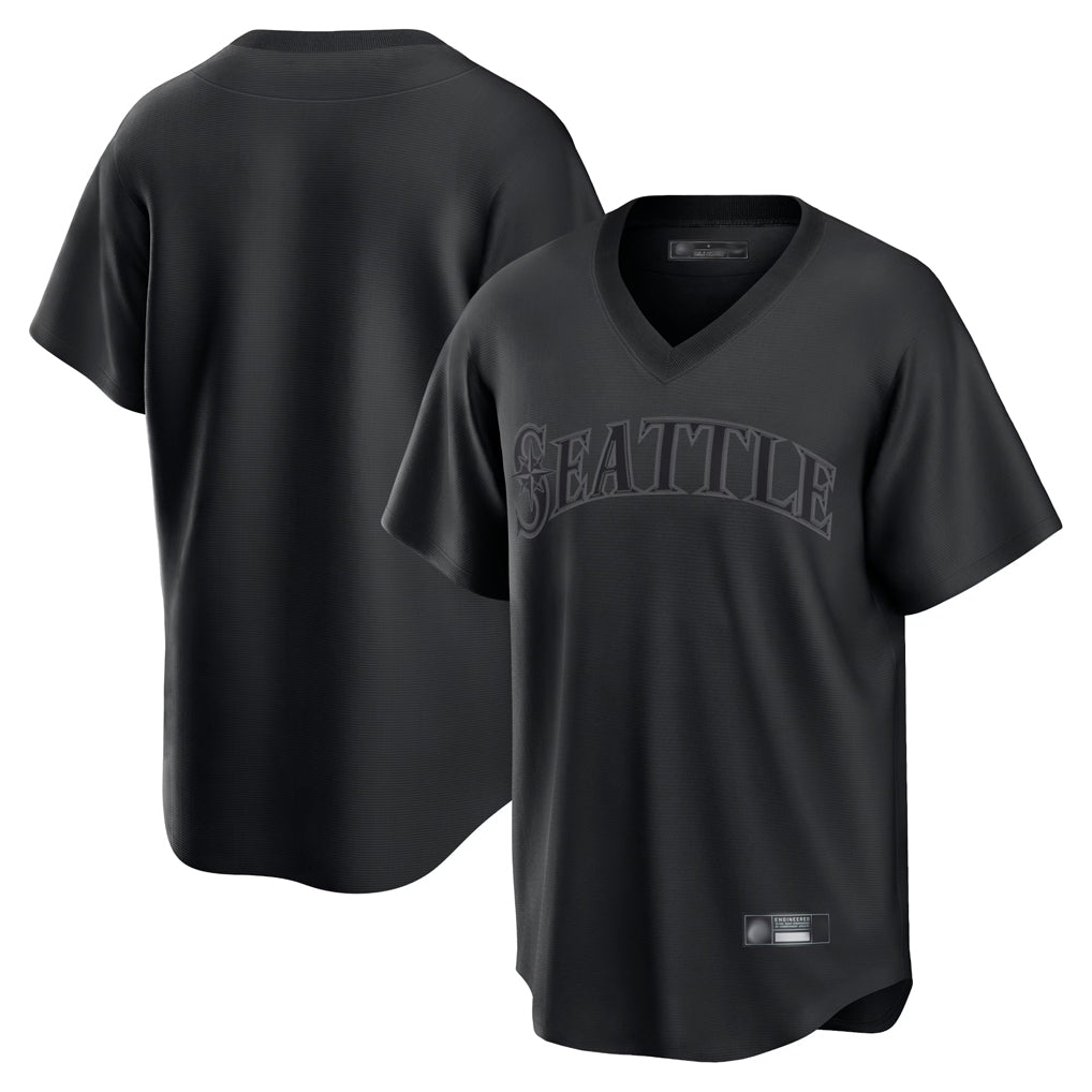 Kooe S.Mariners Blank Player Black Replica Fashion T-shirt Stitched Jerseys
