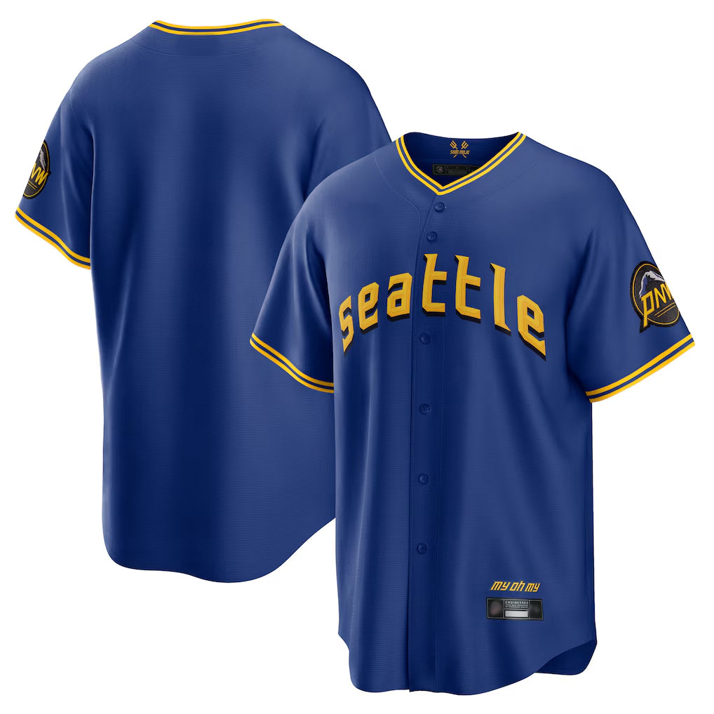 Kooe S.Mariners Blank Player Royal City Connect Home Game Stitched Jerseys