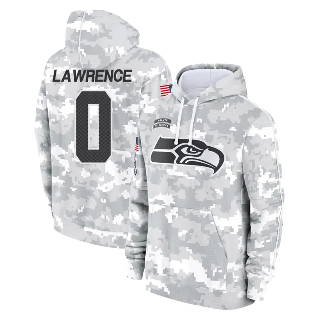 Kooe S.Seahawks #0 DeMarcus Lawrence Player Arctic Camo Limited Salute to Service Pullover Hoodies Game Stitched Jerseys