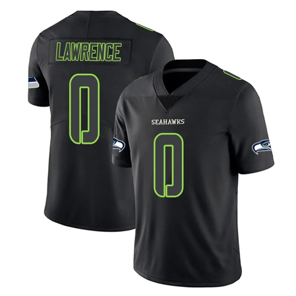 Kooe S.Seahawks #0 DeMarcus Lawrence Player Black Impact Limited Home Game Stitched Jerseys