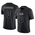 Kooe S.Seahawks #0 DeMarcus Lawrence Player Black Limited Reflective Home Game Stitched Jerseys