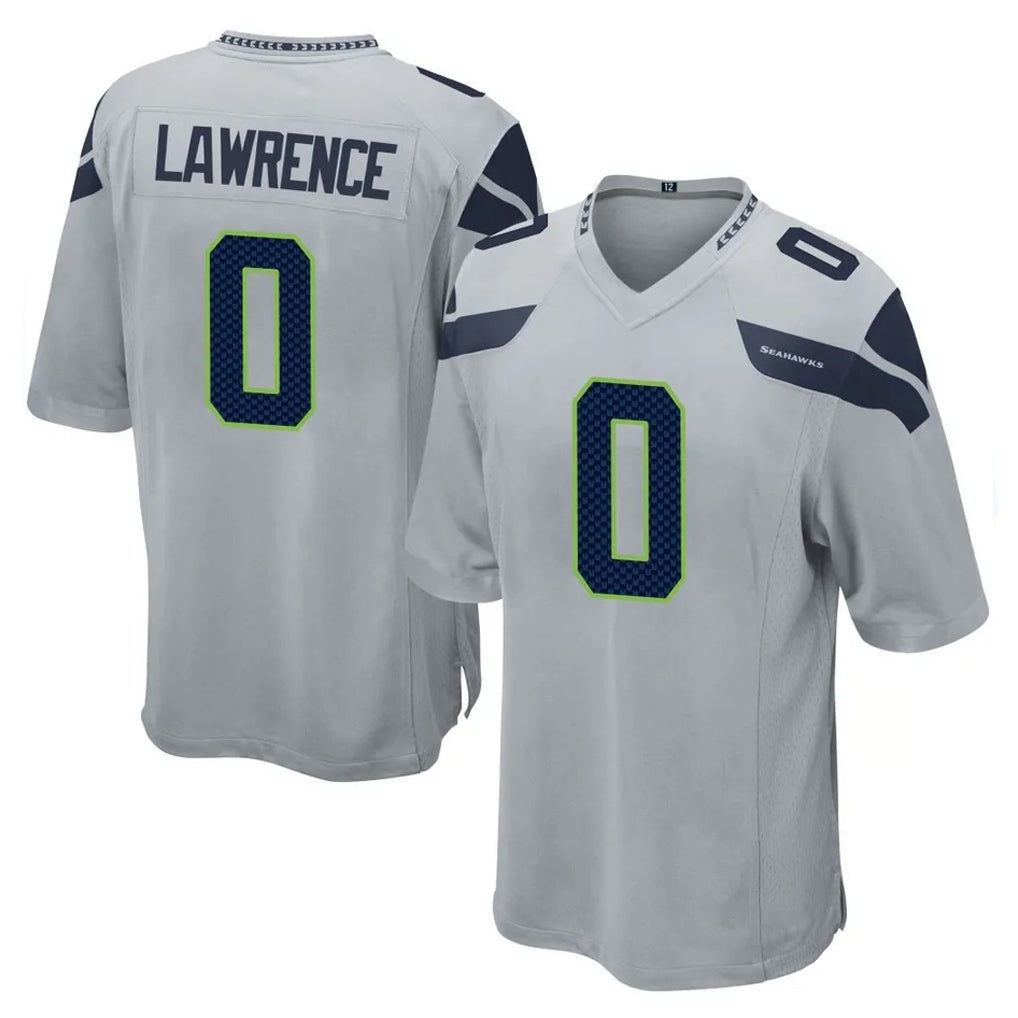 Kooe S.Seahawks #0 DeMarcus Lawrence Player Gray Home Game Stitched Jerseys