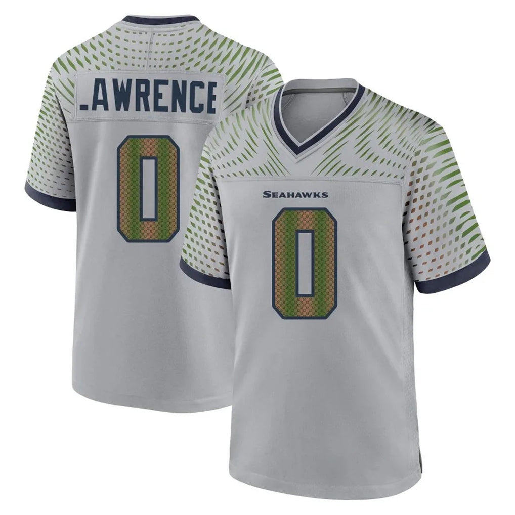 Kooe S.Seahawks #0 DeMarcus Lawrence Player Grey 2025 Rivalries Collection Home Game Stitched Jerseys
