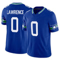 Kooe S.Seahawks #0 DeMarcus Lawrence Player Royal Limited Throwback Vapor F.U.S.E. Home Game Stitched Jerseys