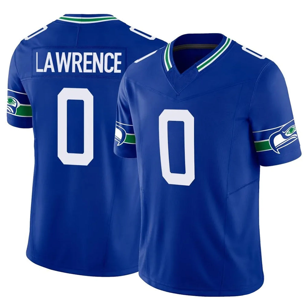 Kooe S.Seahawks #0 DeMarcus Lawrence Player Royal Limited Throwback Vapor F.U.S.E. Home Game Stitched Jerseys