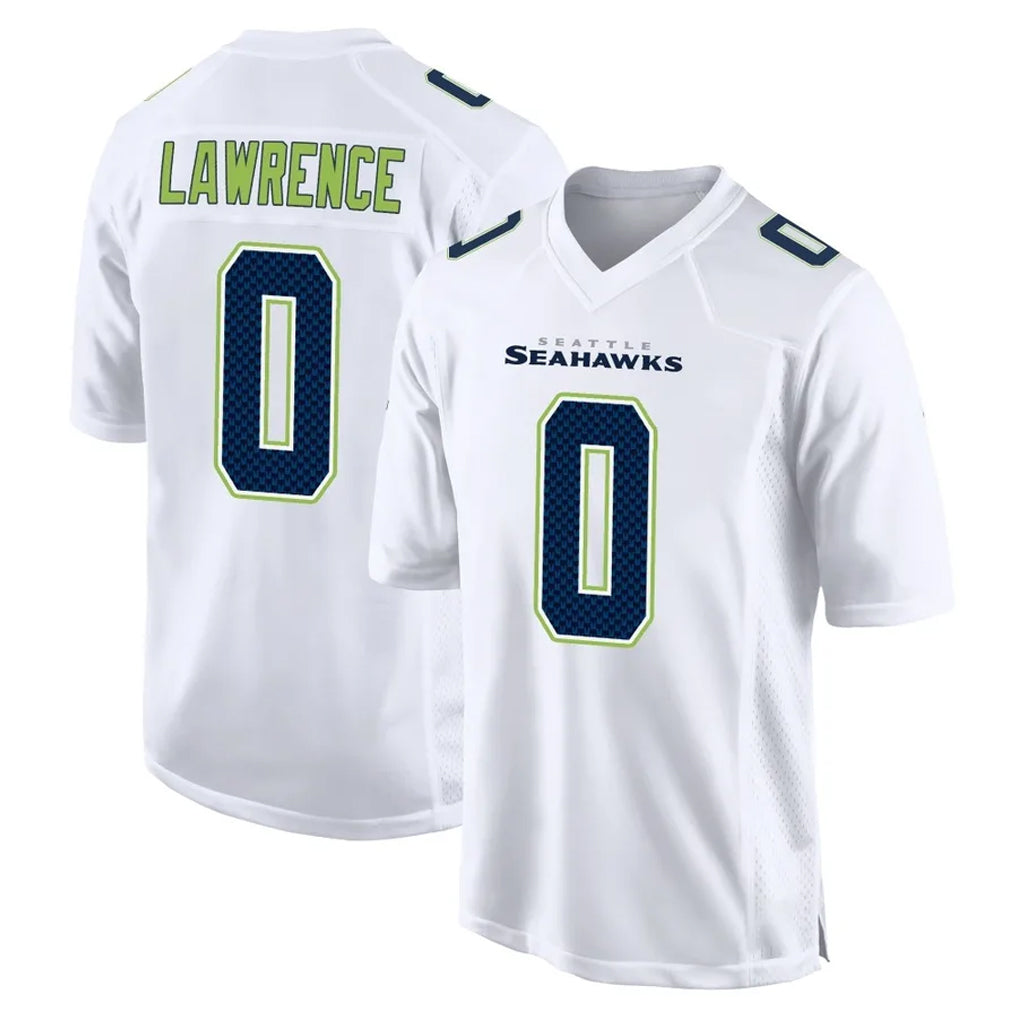 Kooe S.Seahawks #0 DeMarcus Lawrence Player White Tundra Fashion Home Game Stitched Jerseys