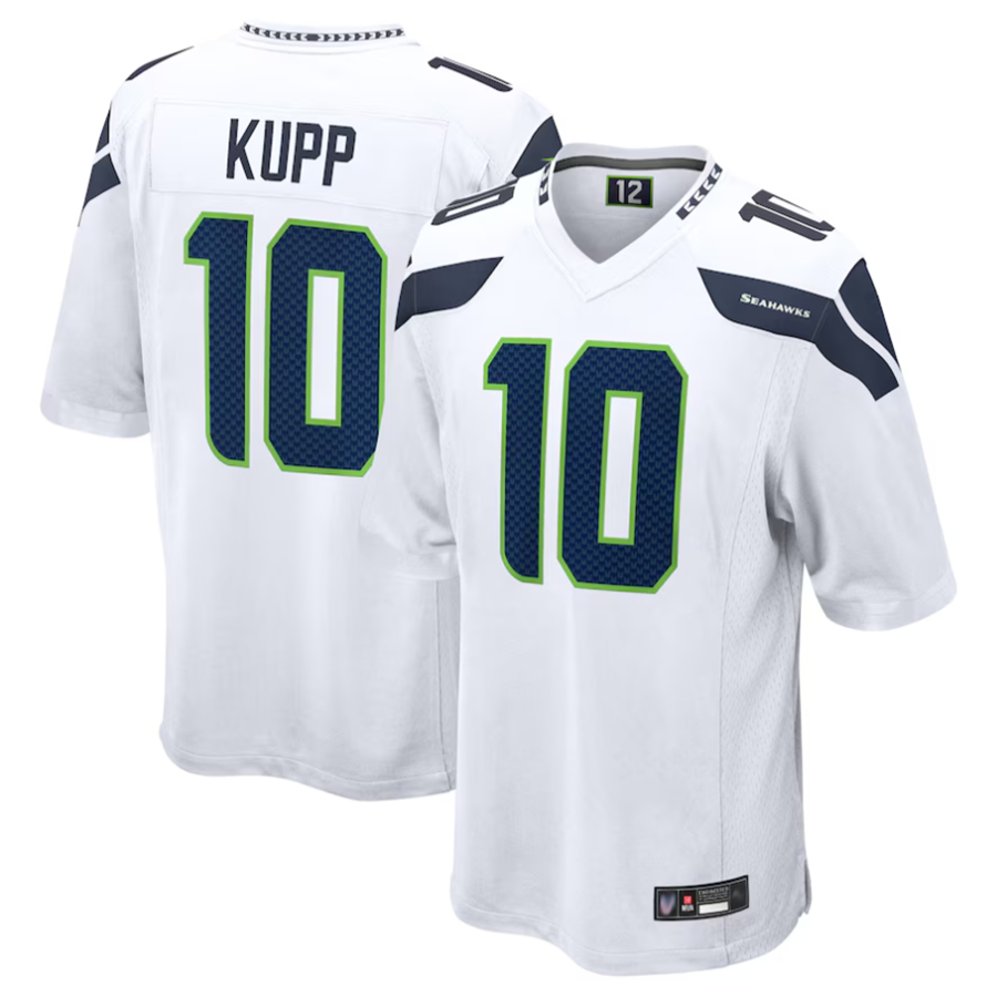Kooe S.Seahawks #10 Cooper Kupp Player White Replica Game Stitched Jerseys
