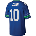 Kooe S.Seahawks #10 Jim Zorn Mitchell & Ness Royal Legacy Replica Jersey