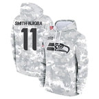 Kooe S.Seahawks #11 Jaxon Smith-Njigba Player Arctic Camo Limited Salute to Service Pullover Hoodies Game Stitched Jerseys