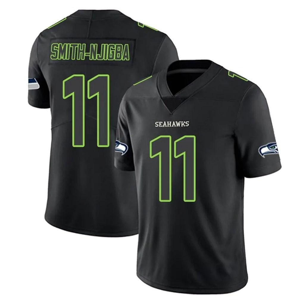 Kooe S.Seahawks #11 Jaxon Smith-Njigba Player Black Impact Limited Home Game Stitched Jerseys