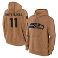 Kooe S.Seahawks #11 Jaxon Smith-Njigba Player Brown Limited Salute to Service Pullover Hoodies Game Stitched Jerseys