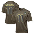 Kooe S.Seahawks #11 Jaxon Smith-Njigba Player Olive Salute to Service Game Stitched Jerseys