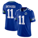 Kooe S.Seahawks #11 Jaxon Smith-Njigba Player Royal 50th Season Vapor F.U.S.E. Limited Stitched Jerseys