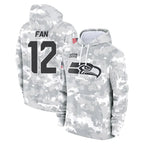 Kooe S.Seahawks #12 12th Fan Player Arctic Camo Limited Salute to Service Pullover Hoodies Game Stitched Jerseys