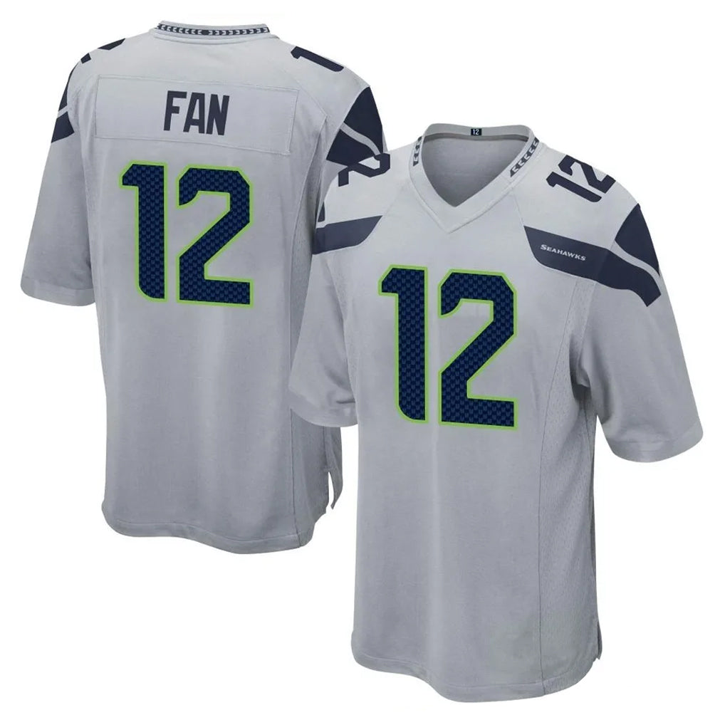 Kooe S.Seahawks #12 12th Fan Player Gray Home Game Stitched Jerseys
