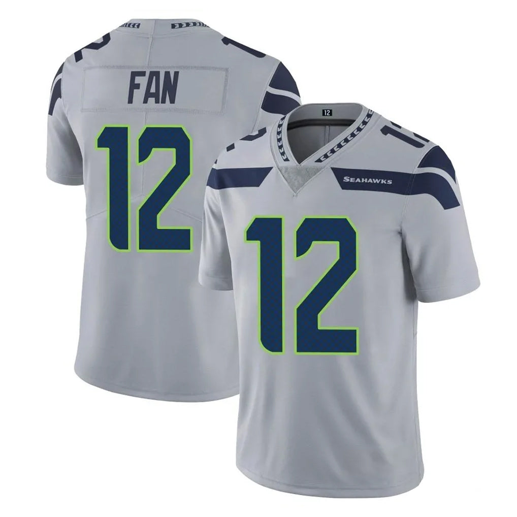 Kooe S.Seahawks #12 12th Fan Player Gray Limited Vapor Untouchable Home Game Stitched Jerseys