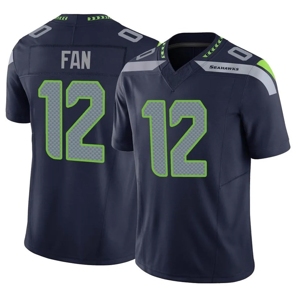 Kooe S.Seahawks #12 12th Fan Player Navy Limited Vapor F.U.S.E. Home Game Stitched Jerseys