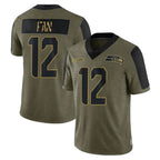 Kooe S.Seahawks #12 12th Fan Player Olive Salute To Service Limited Game Stitched Jerseys