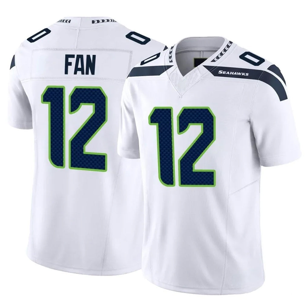 Kooe S.Seahawks #12 12th Fan Player White Limited Vapor F.U.S.E. Home Game Stitched Jerseys