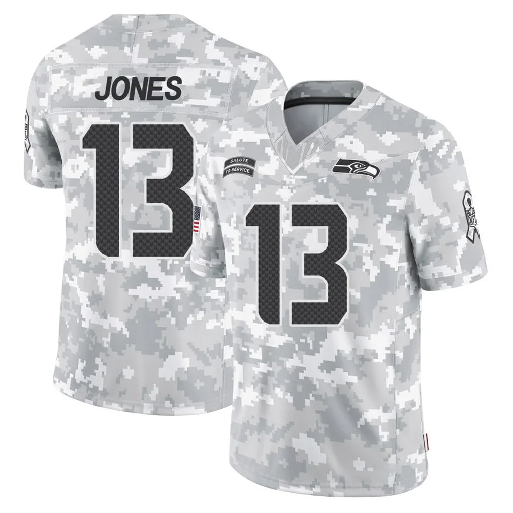 Kooe S.Seahawks #13 Ernest Jones IV Player Arctic Camo Limited Salute To Service Home Game Stitched Jerseys