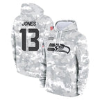 Kooe S.Seahawks #13 Ernest Jones IV Player Arctic Camo Limited Salute to Service Pullover Hoodies Game Stitched Jerseys