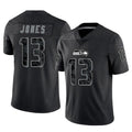 Kooe S.Seahawks #13 Ernest Jones IV Player Black Limited Reflective Home Game Stitched Jerseys