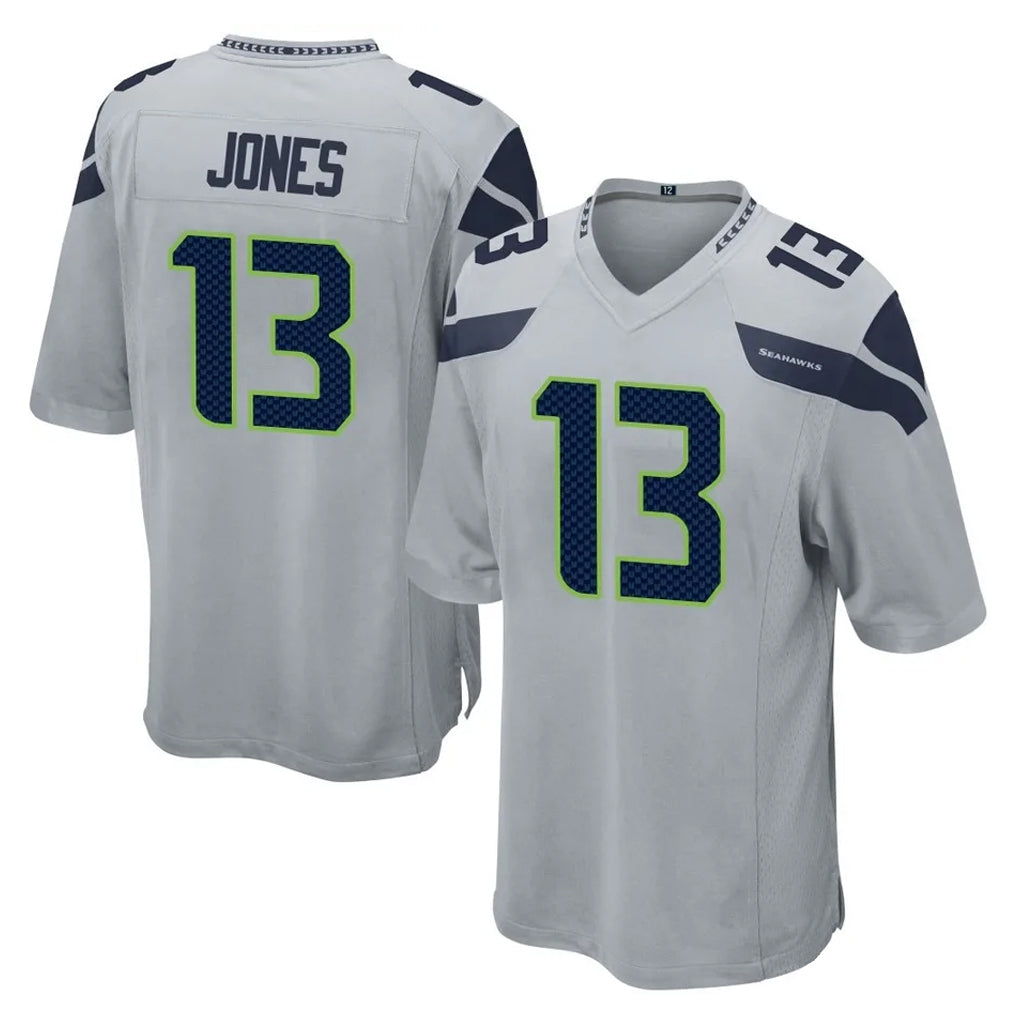 Kooe S.Seahawks #13 Ernest Jones IV Player Gray Home Game Stitched Jerseys