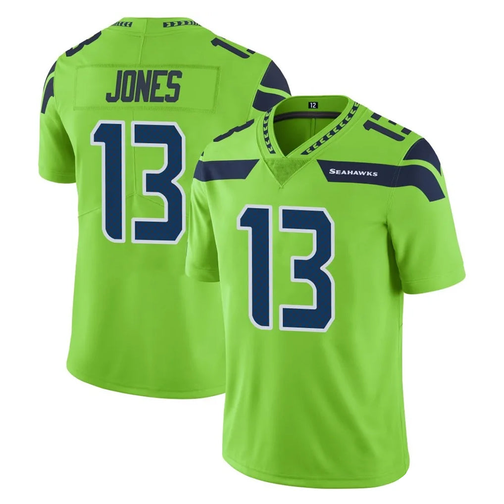 Kooe S.Seahawks #13 Ernest Jones IV Player Green Limited Color Rush Home Game Stitched Jerseys