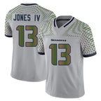 Kooe S.Seahawks #13 Ernest Jones IV Player Grey Limited 2025 Rivalries Collection Home Game Stitched Jerseys