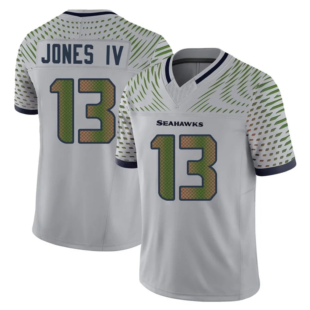 Kooe S.Seahawks #13 Ernest Jones IV Player Grey Limited 2025 Rivalries Collection Home Game Stitched Jerseys
