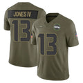 Kooe S.Seahawks #13 Ernest Jones IV Player Olive 2025 Salute To Service Limited Home Game Stitched Jerseys