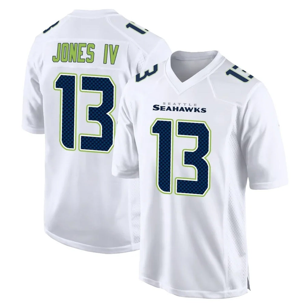 Kooe S.Seahawks #13 Ernest Jones IV Player White Tundra Fashion Home Game Stitched Jerseys