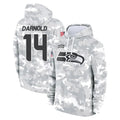 Kooe S.Seahawks #14 Sam Darnold Player Arctic Camo Limited Salute to Service Pullover Hoodies Game Stitched Jerseys