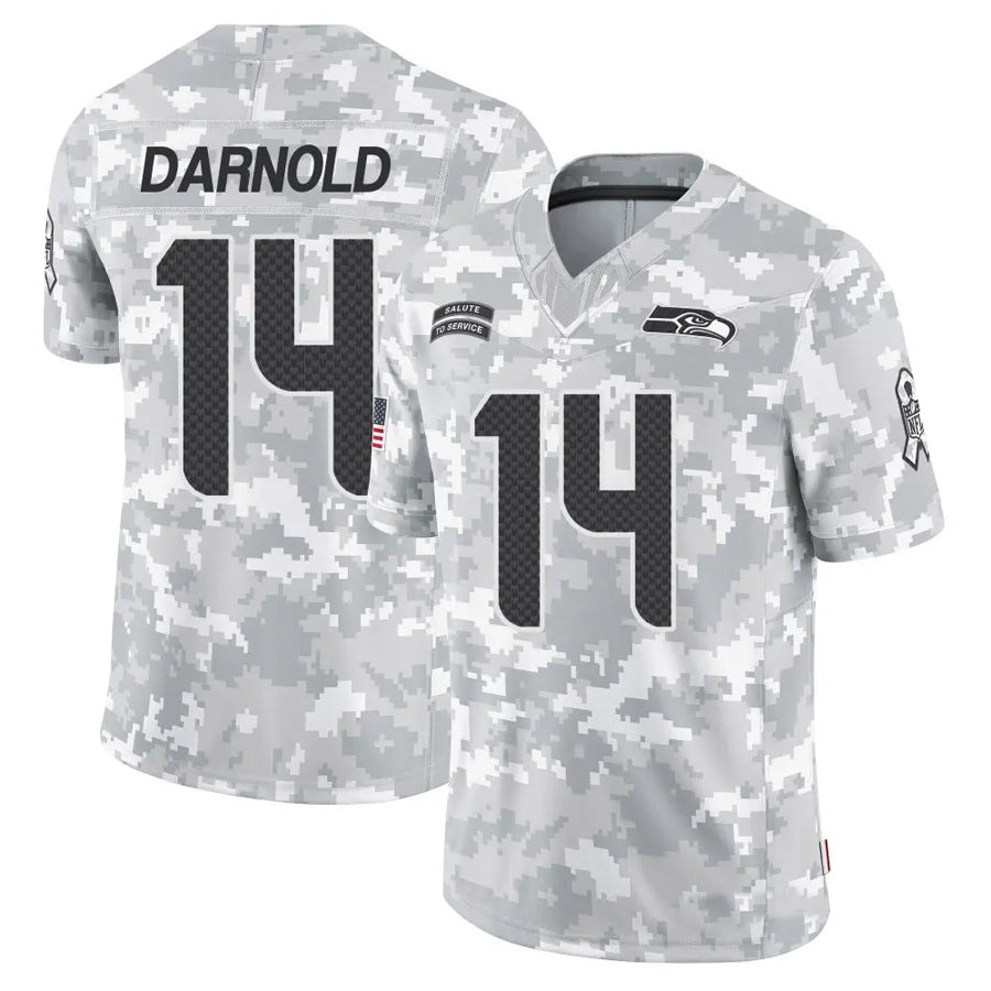Kooe S.Seahawks #14 Sam Darnold Player Arctic Camo Salute to Service Limited Football Jerseys