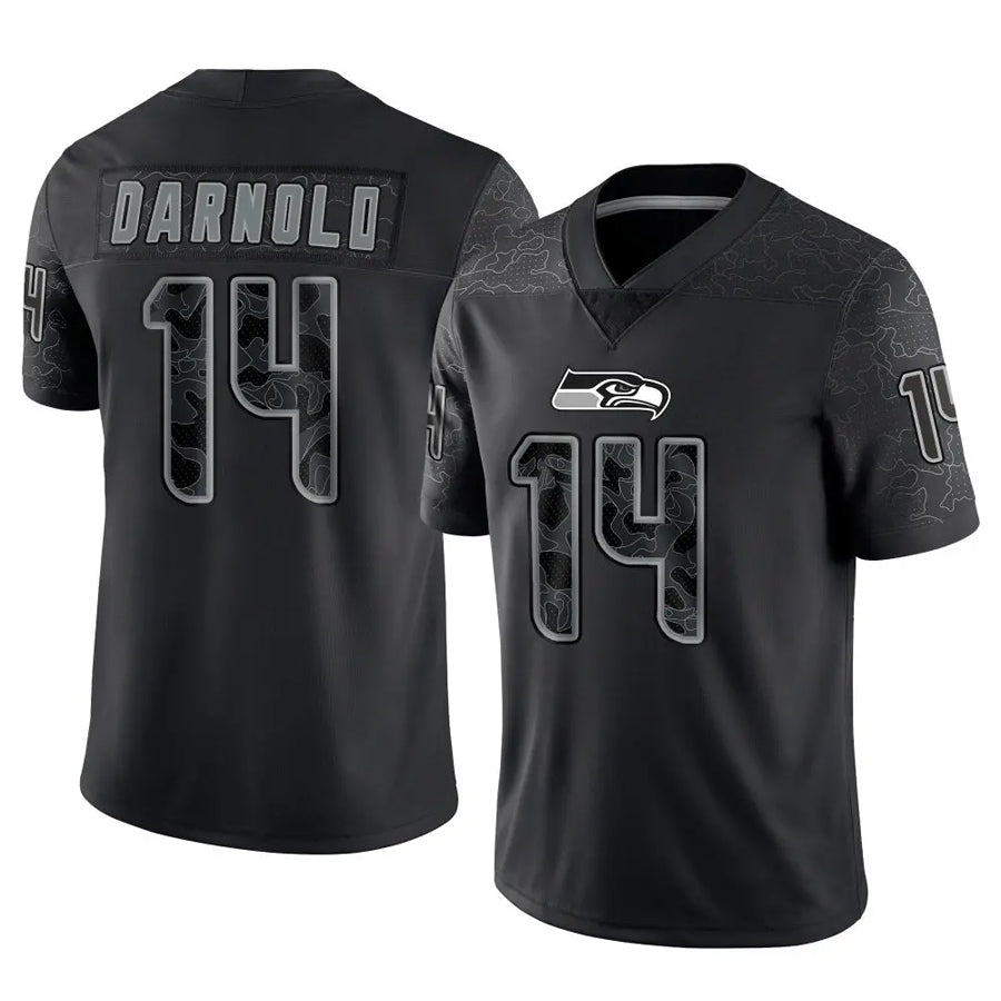 Kooe S.Seahawks #14 Sam Darnold Player Black RFLCTV Limited Football Jerseys