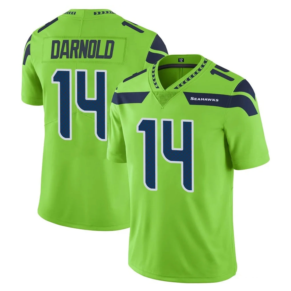 Kooe S.Seahawks #14 Sam Darnold Player Green Limited Color Rush Home Game Stitched Jerseys