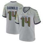Kooe S.Seahawks #14 Sam Darnold Player Grey 2025 Rivalries Collection Home Game Stitched Jerseys