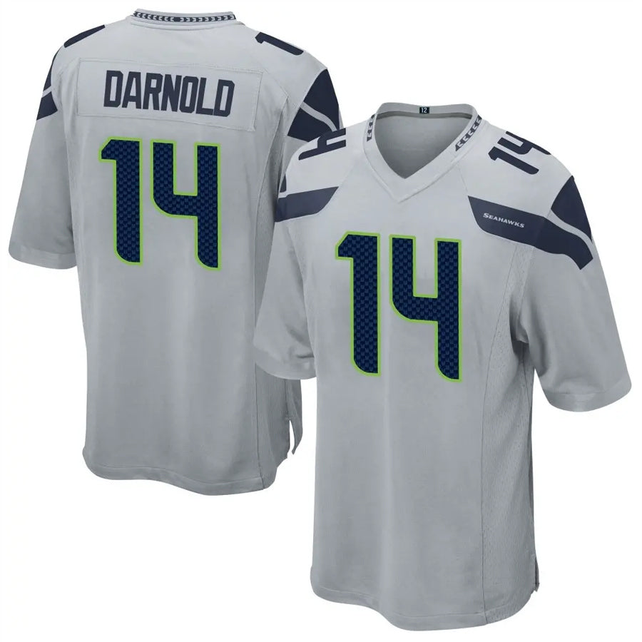 Kooe S.Seahawks #14 Sam Darnold Player Grey Game Football Jerseys