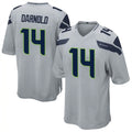 Kooe S.Seahawks #14 Sam Darnold Player Grey Game Football Jerseys