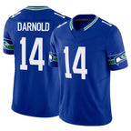 Kooe S.Seahawks #14 Sam Darnold Player Royal Limited Throwback Vapor F.U.S.E. Home Game Stitched Jerseys