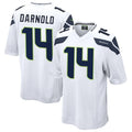 Kooe S.Seahawks #14 Sam Darnold Player White Home Game Football Jerseys