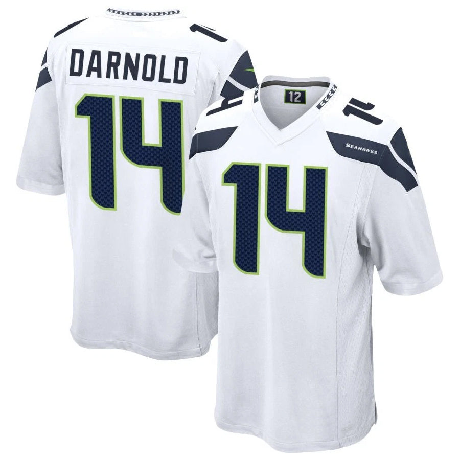 Kooe S.Seahawks #14 Sam Darnold Player White Home Game Football Jerseys
