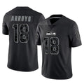 Kooe S.Seahawks #18 Elijah Arroyo Player Black Limited Reflective Home Game Stitched Jerseys