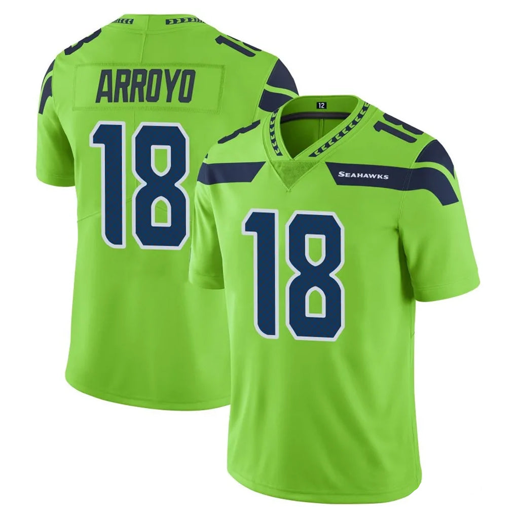 Kooe S.Seahawks #18 Elijah Arroyo Player Green Limited Color Rush Home Game Stitched Jerseys
