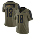 Kooe S.Seahawks #18 Elijah Arroyo Player Olive Salute To Service Limited Game Stitched Jerseys