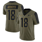Kooe S.Seahawks #18 Elijah Arroyo Player Olive Salute To Service Limited Game Stitched Jerseys